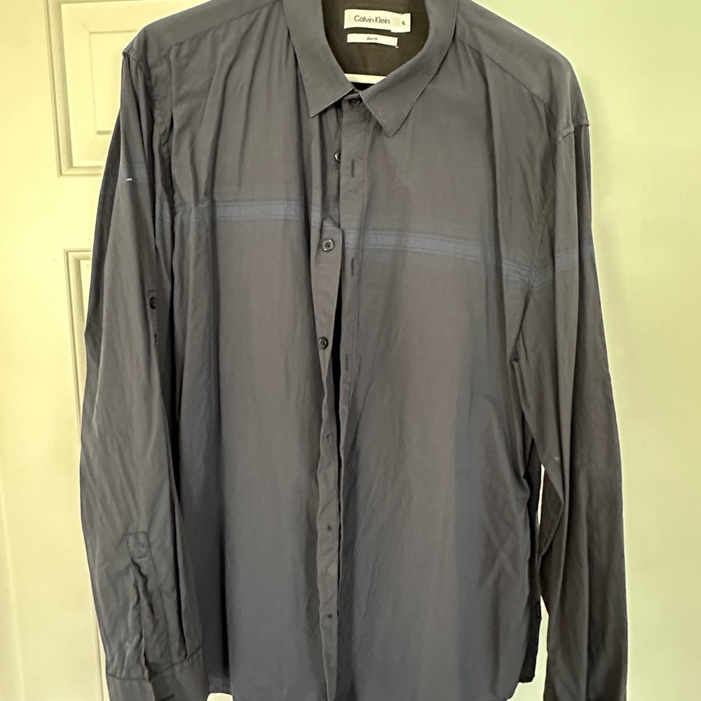 Calvin Klein Charcoal Slim Fit Shirt